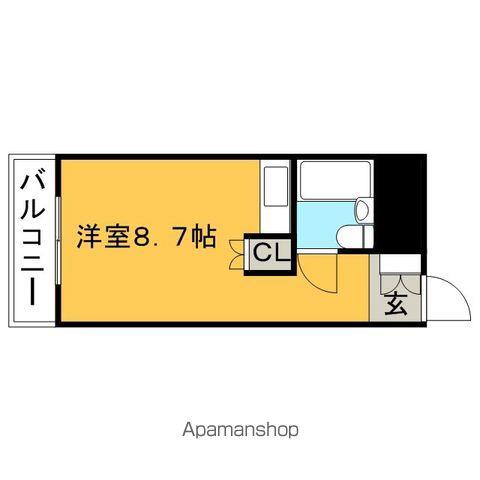 豊国スカイマンション国分(ワンルーム/2階)の間取り写真