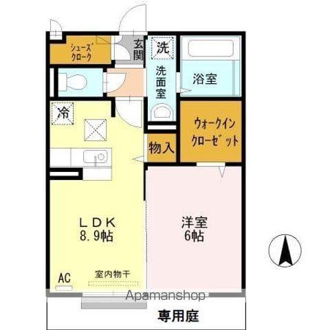 オネスティ(1LDK/1階)の間取り写真