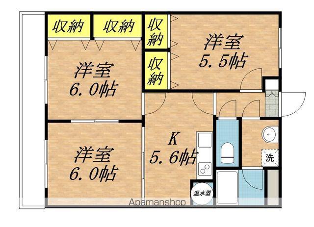 ブレストンコート(3K/2階)の間取り写真