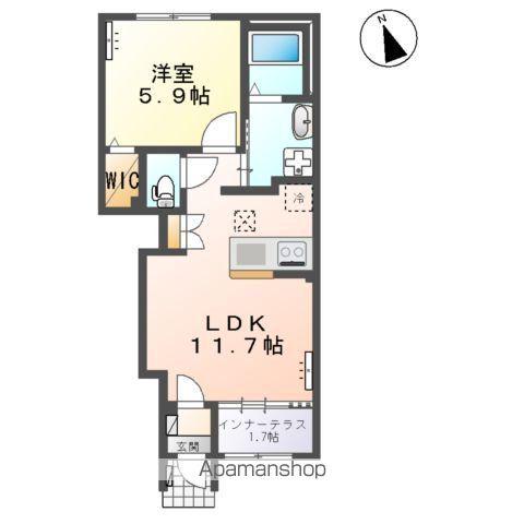 ラッフィナートまゆら(1LDK/1階)の間取り写真