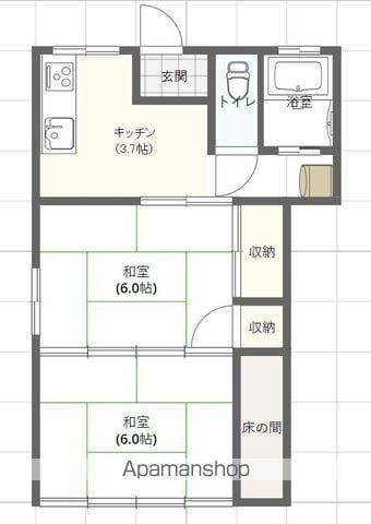 コーポきゅう(2K/1階)の間取り写真