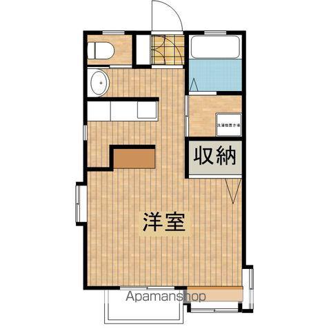 ベルメゾン城(ワンルーム/1階)の間取り写真