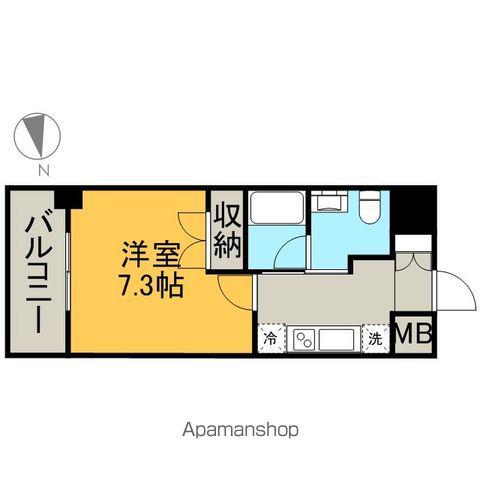 レジディア鶴舞(1K/3階)の間取り写真