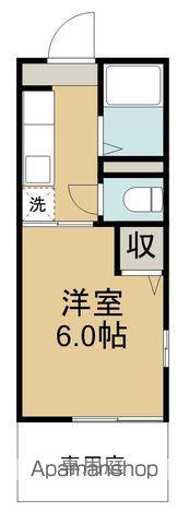 ロス クルードス(1K/1階)の間取り写真