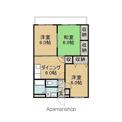 ロイヤルハイツ(3DK/3階)の間取り写真