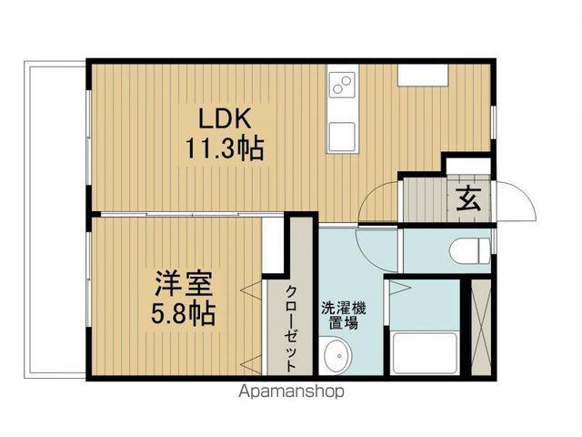 レジデンス923一ツ浜(1LDK/3階)の間取り写真