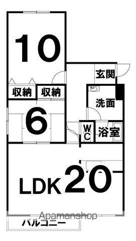 サンブライトハイツⅣ(2LDK/3階)の間取り写真