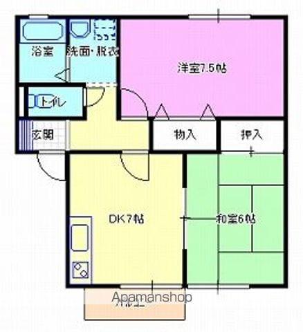 セジュール誉A棟(2DK/2階)の間取り写真