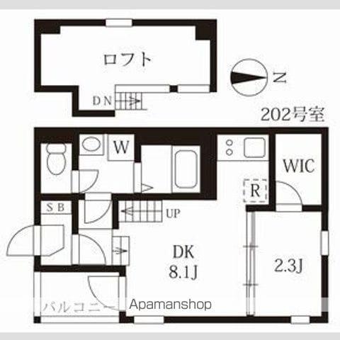 ハーモニーテラス野田Ⅱ(1DK/2階)の間取り写真