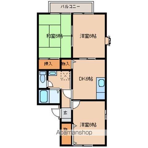 ロイヤルシャトー今泉A(3DK/1階)の間取り写真