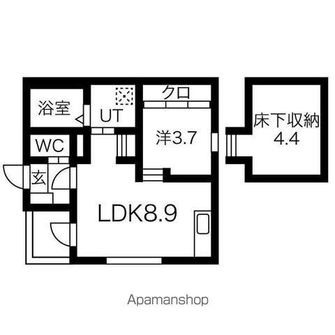 サンフラット(1LDK/1階)の間取り写真