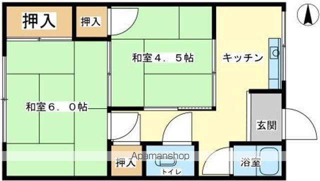 光栄荘(2K/2階)の間取り写真