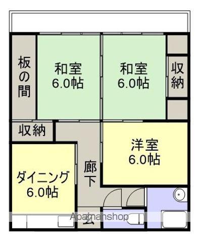 サニーコート(3DK/2階)の間取り写真