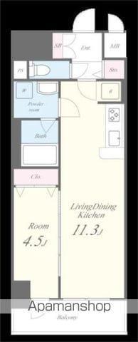 ファンファーレKOGANE(1LDK/10階)の間取り写真