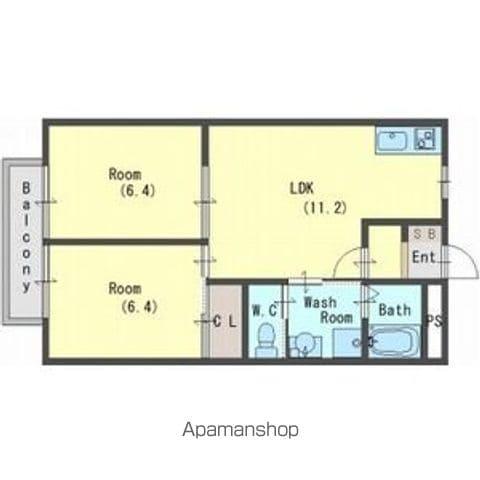 サマックスYUIハイツ(2LDK/1階)の間取り写真