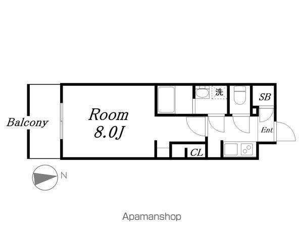 S-RESIDENCE尾頭橋BEAUTE(1K/12階)の間取り写真