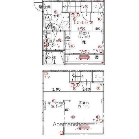 ボンヌール枇杷島(1K/1階)の間取り写真