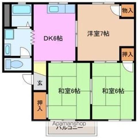 コンフォール(3DK/2階)の間取り写真