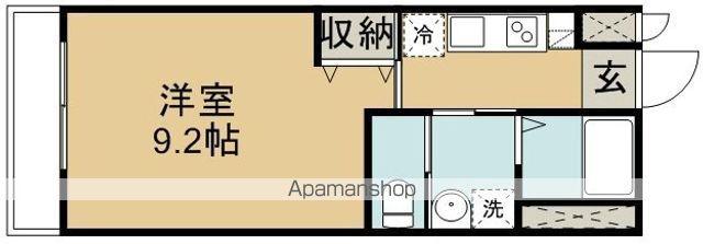 パシフィコⅡ(1K/2階)の間取り写真