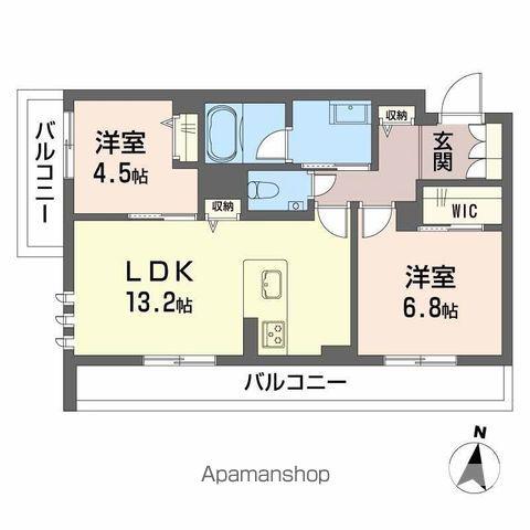 シャーメゾン神宮参道(2LDK/2階)の間取り写真