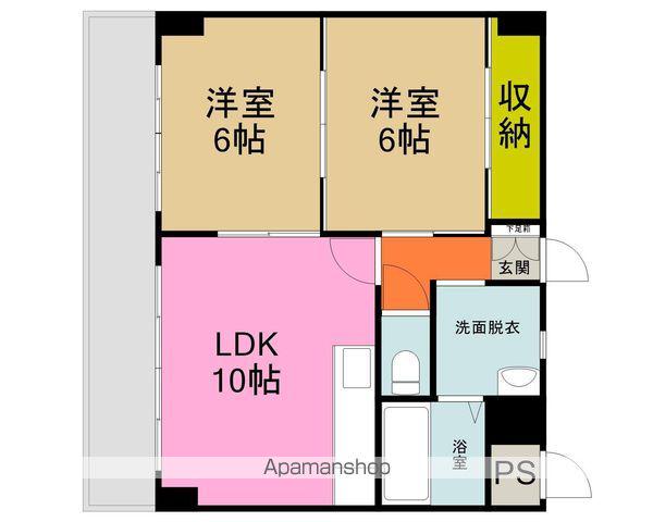 パルルメゾンかみとまい(2LDK/6階)の間取り写真