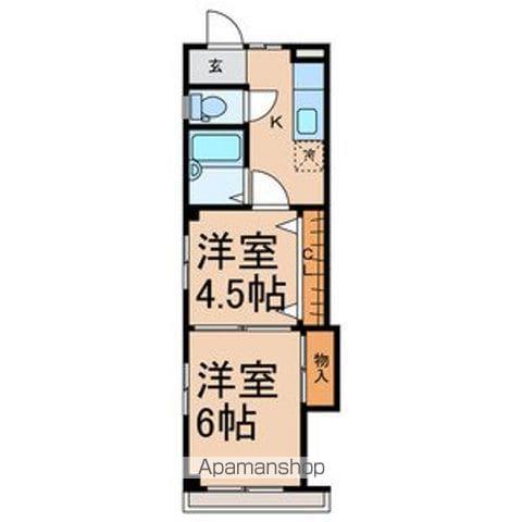 シャンポールK(2K/3階)の間取り写真