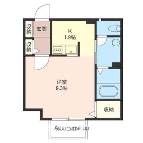 メゾン ノアール(1K/2階)の間取り写真