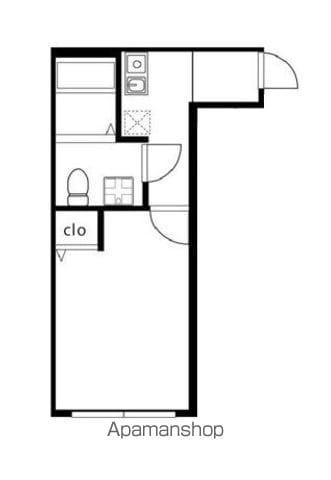 エスペランサ氷川台(1K/1階)の間取り写真