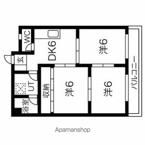 岐東コーポラス(3DK/3階)の間取り写真