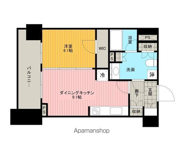 パークアクシス東陽町(1LDK/13階)の間取り写真