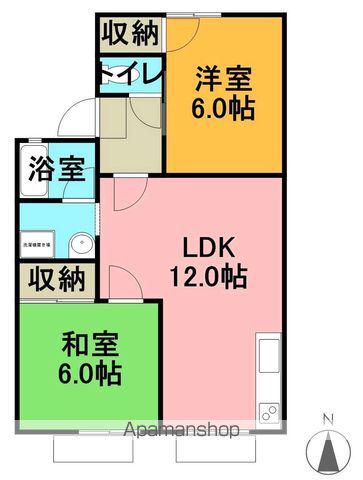 ドリーミング・トッツ(2LDK/1階)の間取り写真