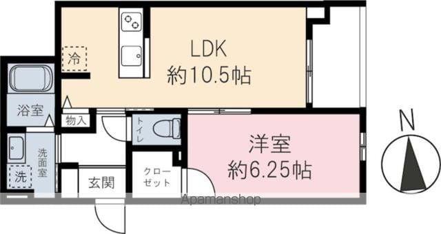 高砂3丁目パレス(1LDK/2階)の間取り写真