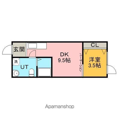 S-STUDIO(1DK/4階)の間取り写真