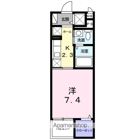 ボニート・トルチャ(1K/3階)の間取り写真