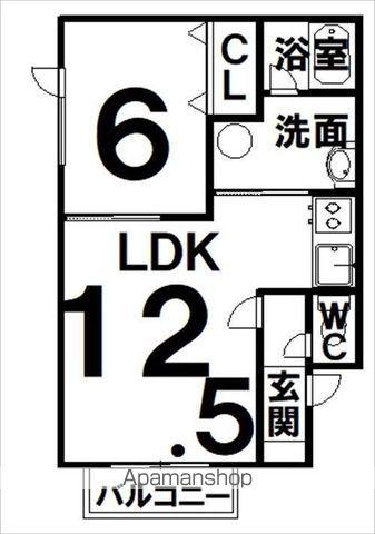 アンリエ(1LDK/1階)の間取り写真