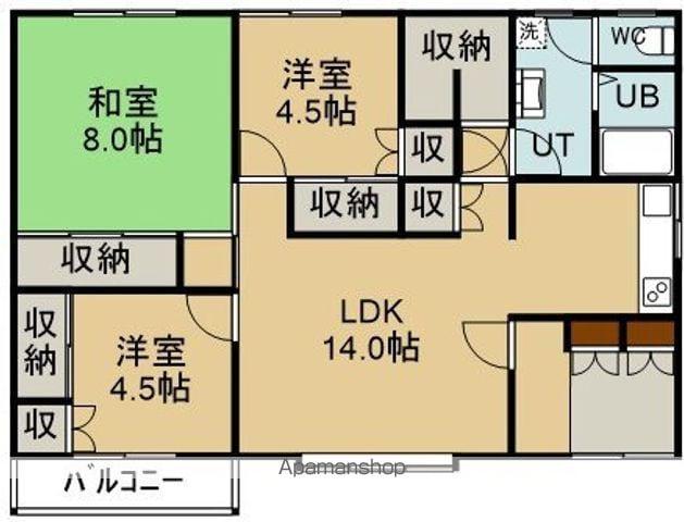モトツヤハイツ(3LDK/2階)の間取り写真