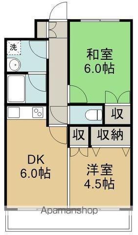 ディオホリⅢ(2DK/3階)の間取り写真