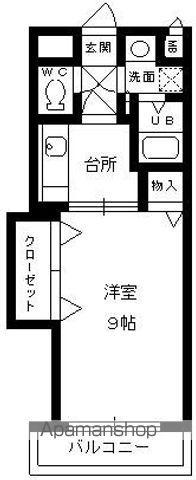 コスモマンション延岡アイリス(1K/3階)の間取り写真