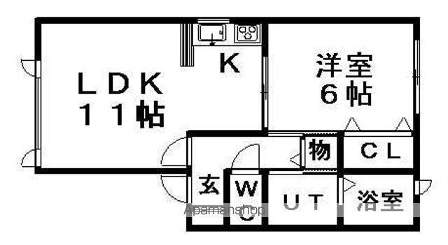 ソレジオA&S(1LDK/1階)の間取り写真