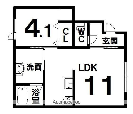 フォレスト19(1LDK/2階)の間取り写真
