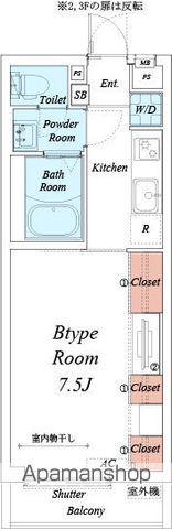 リブリ・エスポワール松戸(1K/1階)の間取り写真