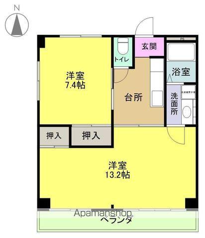 BELLA VISTA(2K/2階)の間取り写真