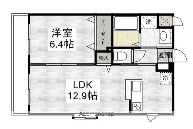 ルミエール(1LDK/1階)の間取り写真