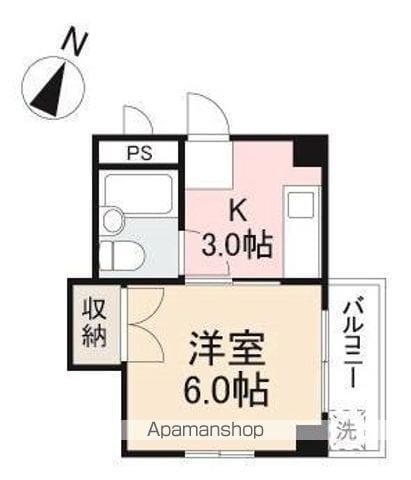 コーポ松岡(1K/3階)の間取り写真