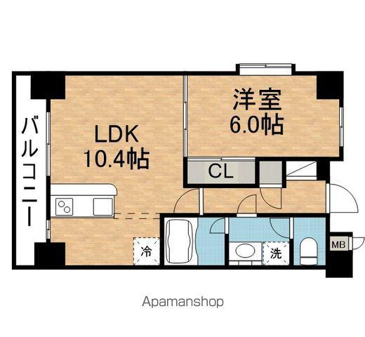 プラッツ木町(1LDK/4階)の間取り写真