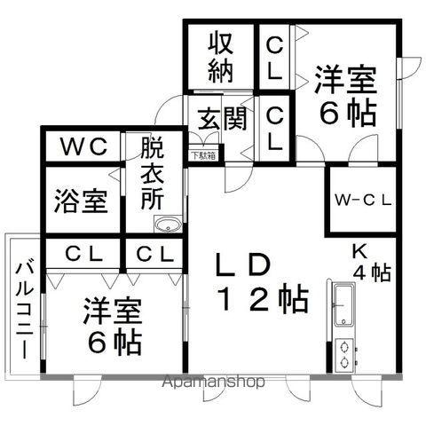 エクセレンスⅡ(2LDK/3階)の間取り写真