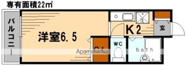 カンマルージュ(1K/2階)の間取り写真