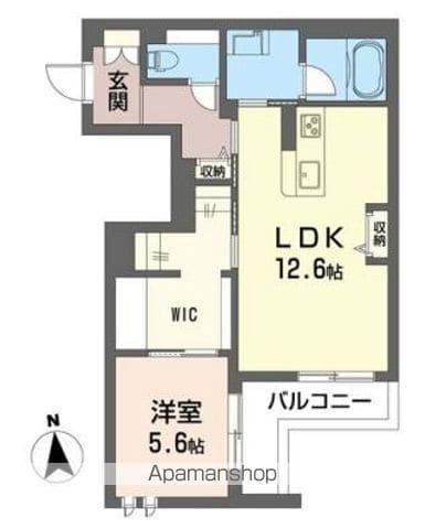 リーベ高円寺南(1LDK/2階)の間取り写真