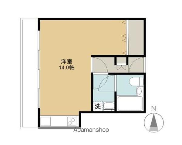 勾当台ハイツ(ワンルーム/5階)の間取り写真