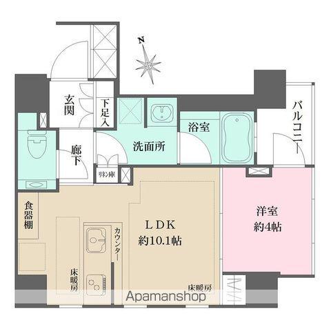 ザ・パークハウス アーバンス高輪(1LDK/8階)の間取り写真